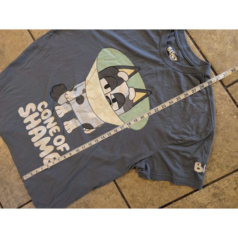Bluey Cone of Shame T-Shirt Men’s XL Blue Funny Cartoon Graphic Tee Disney - Picture 2 of 11
